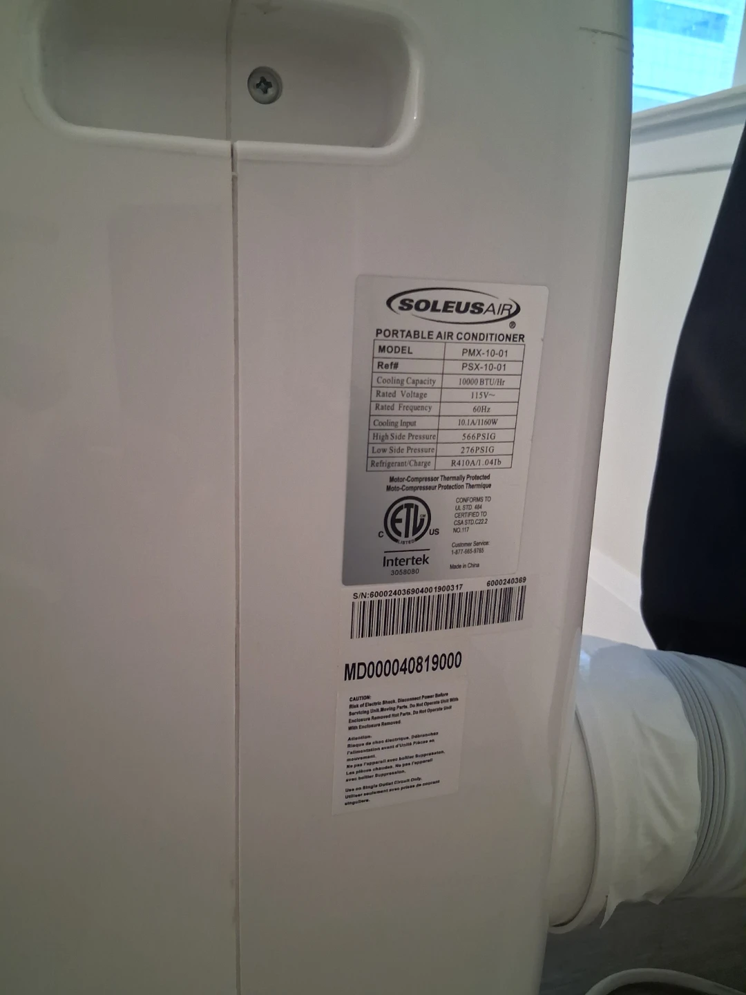 SoleusAir Portable Air Conditioner - 10000 BTU - photo 2