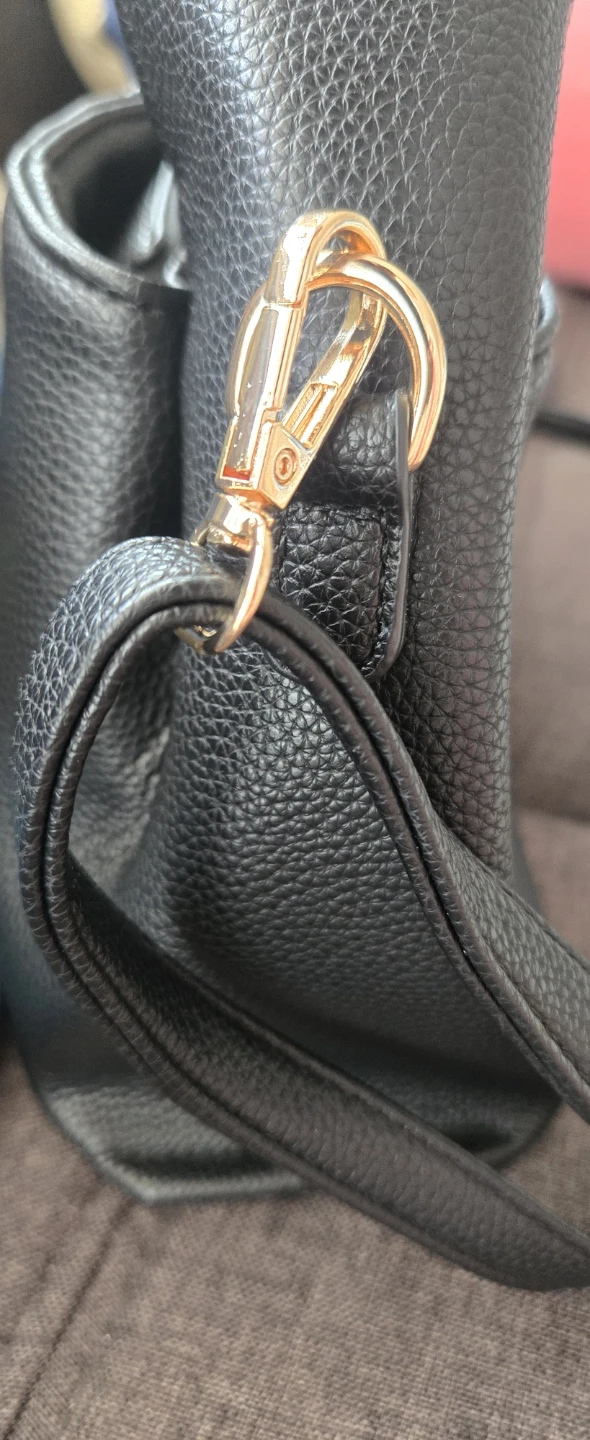 Black Faux Leather Bucket Bag - photo 3