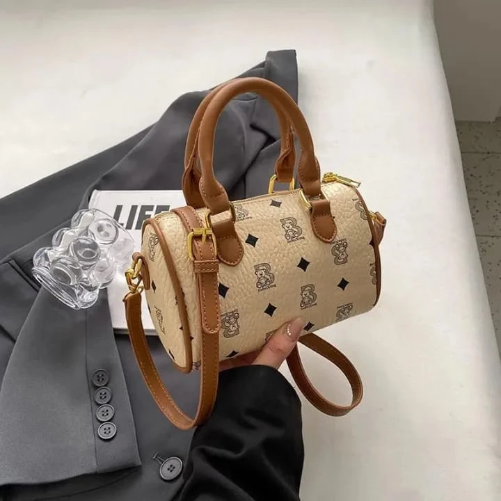 JBX Barrel Bag with Monogram Print
