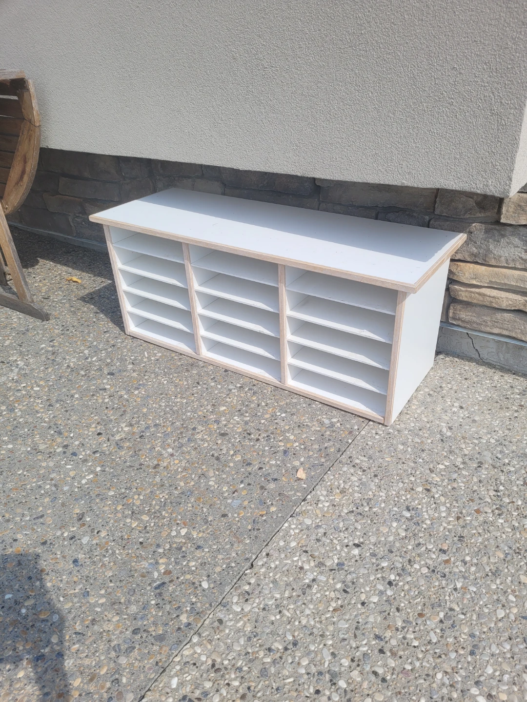 White Multi-Compartment Organizer Shelf