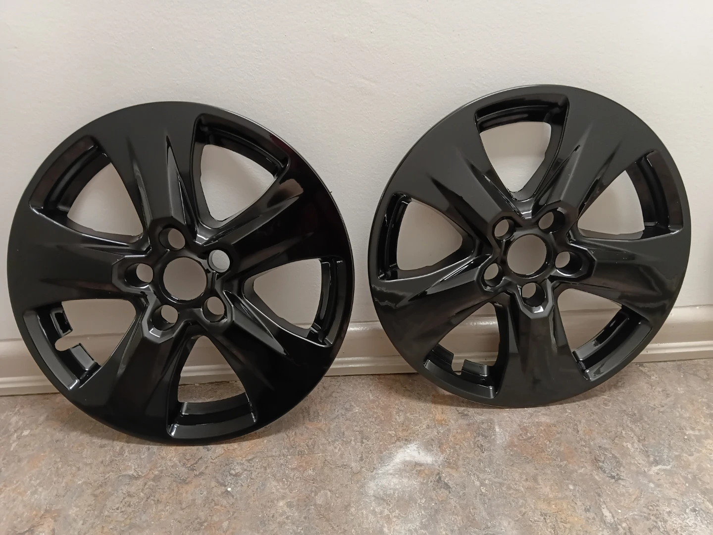 Set of 4 Black Alloy Wheels cover - photo 3