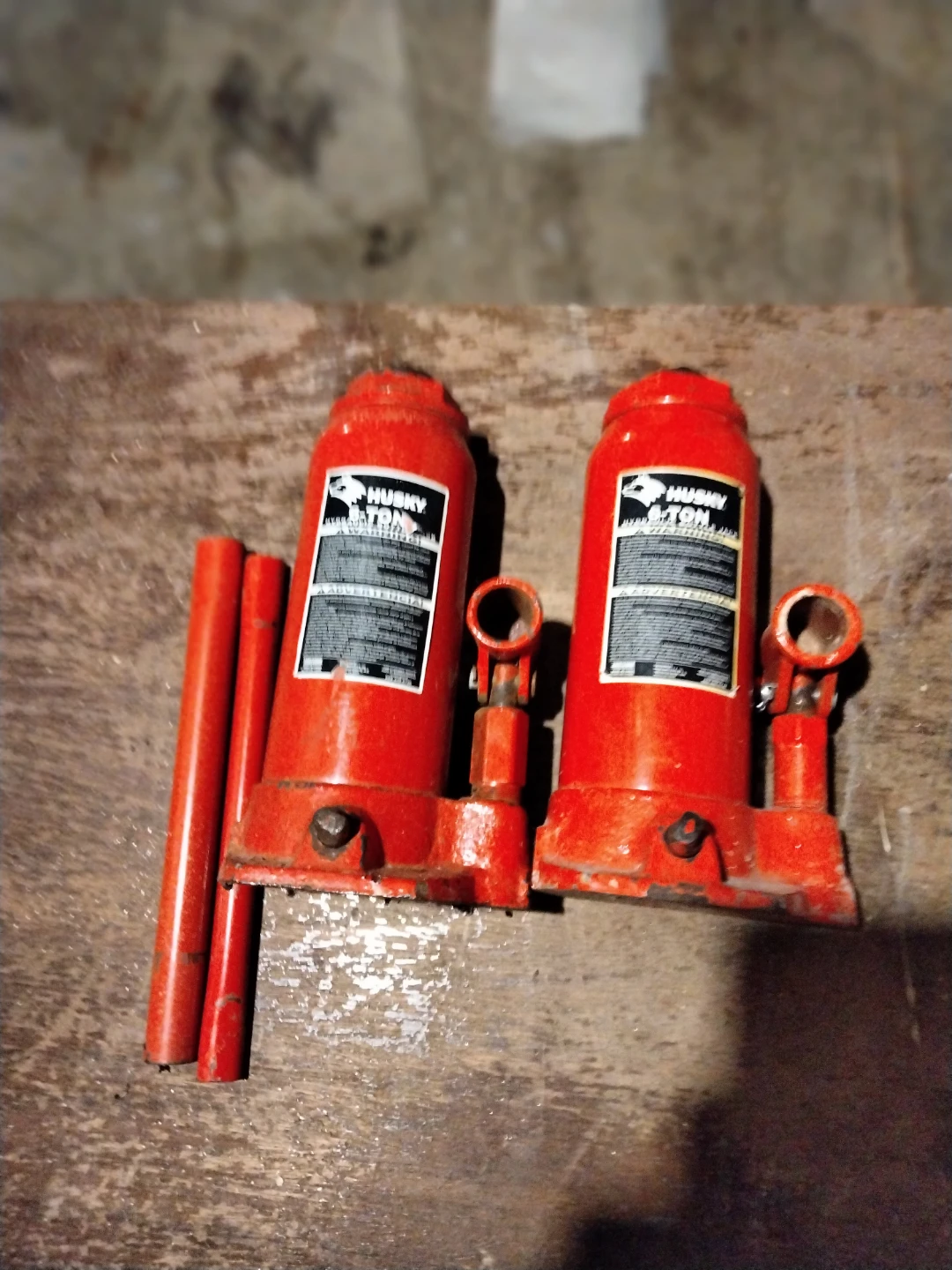 Husky 6-Ton Hydraulic Bottle Jacks (Pair)