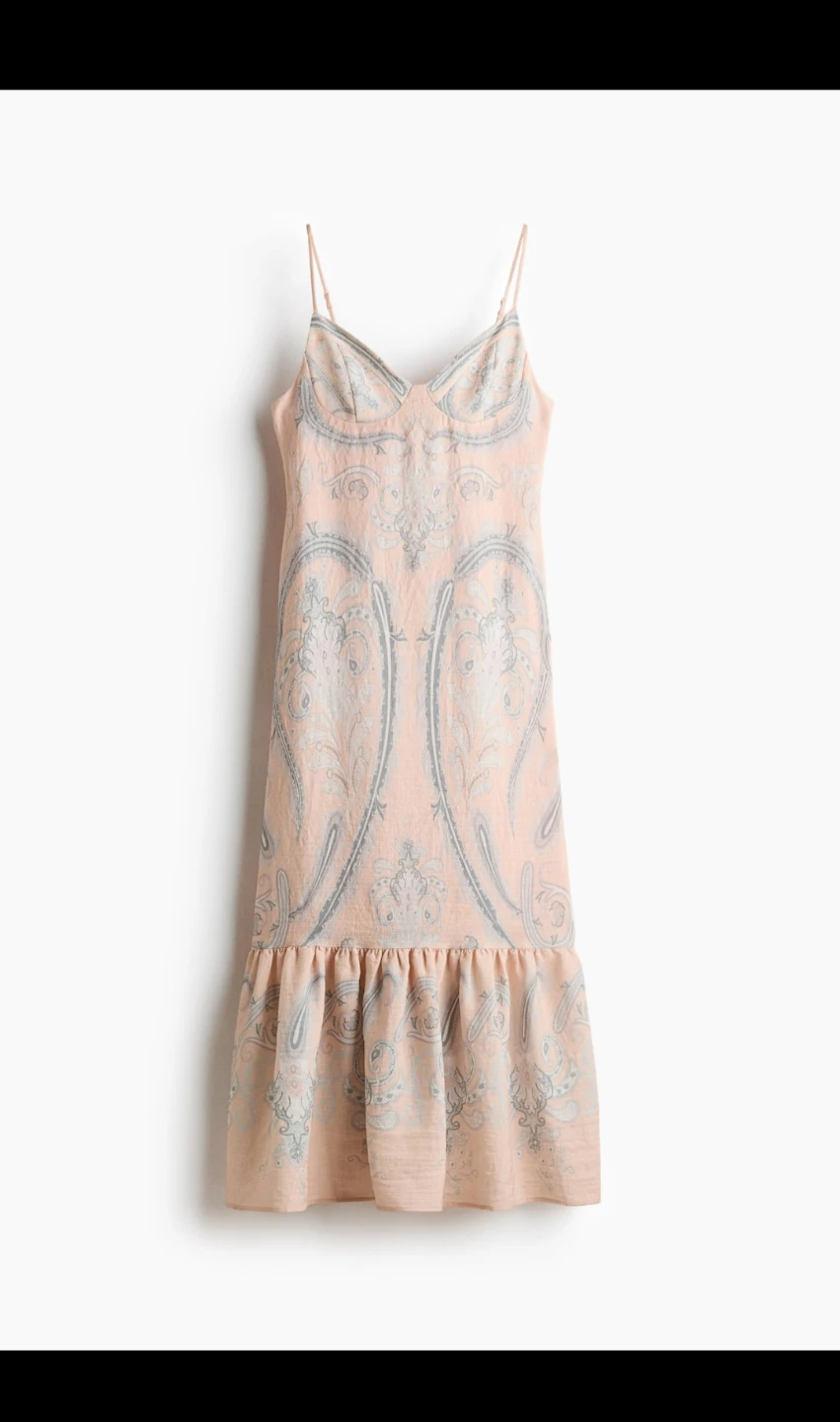 Pale Pink Paisley Print Maxi Dress - photo 4