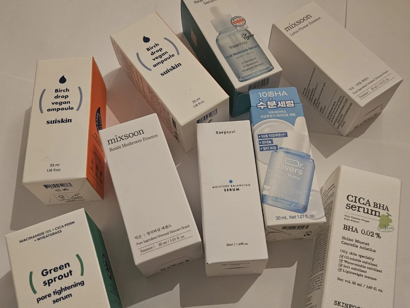 Various Korean Skincare Products