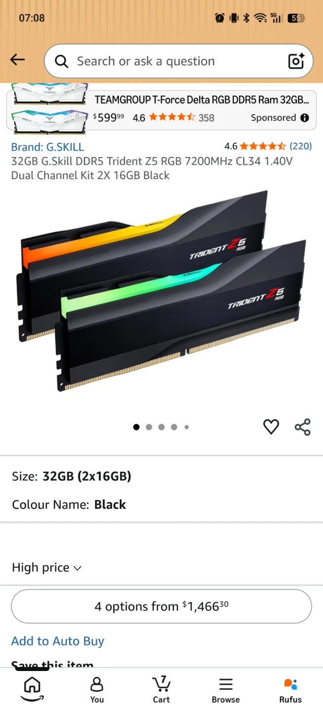 G.Skill Trident Z5 RGB DDR5 RAM 32GB