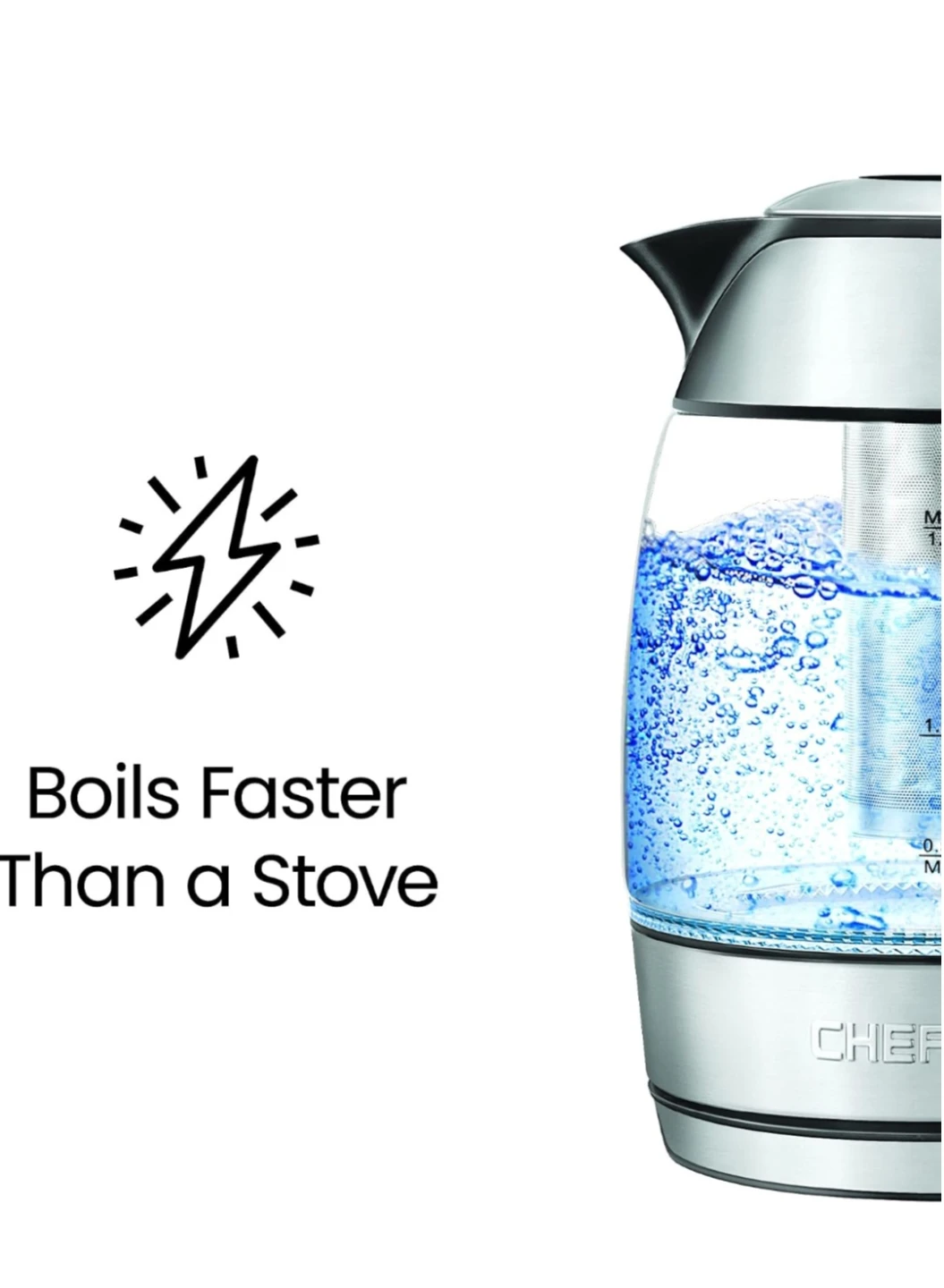 Chefman Easy-Steep 1.8L Glass Kettle - photo 3