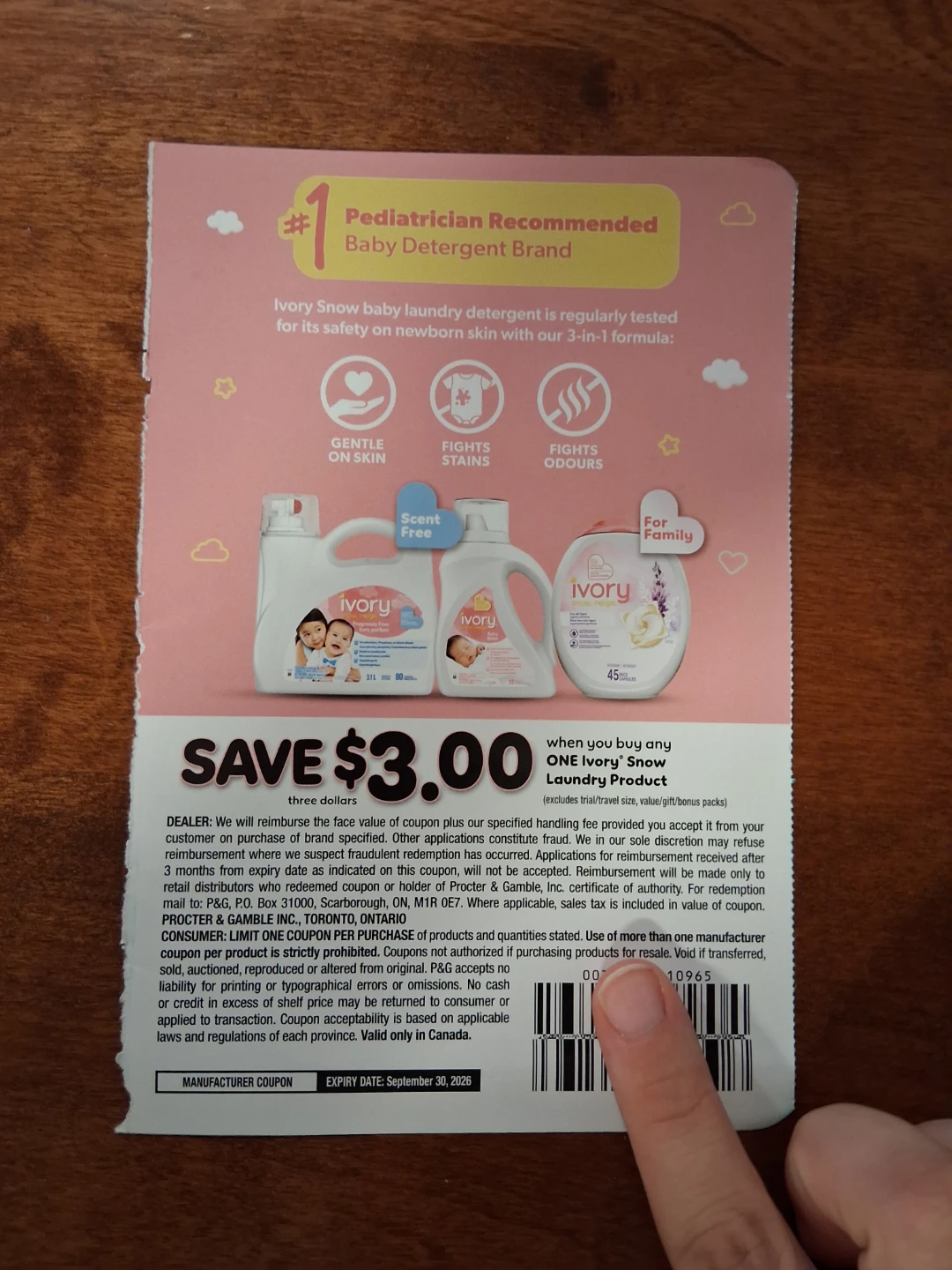 $3 off Ivory Snow Laundry Product Coupon
