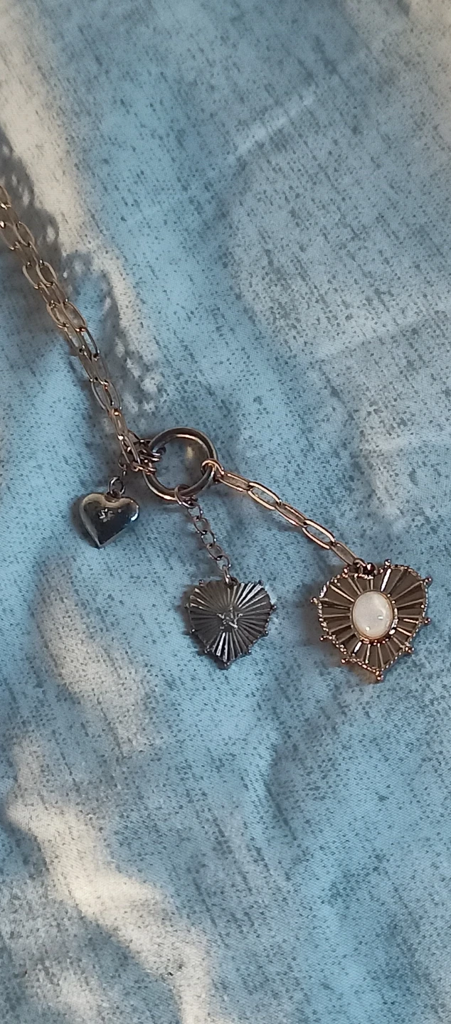 💛Golden Heart Paperclip Charm Necklace - photo 2