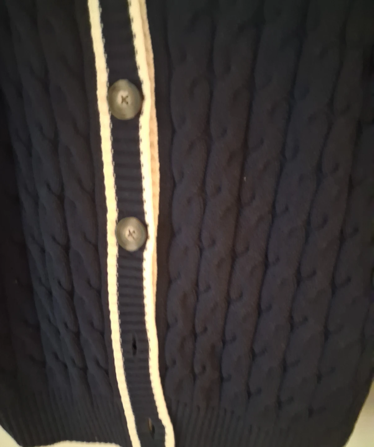 Old Navy Navy Cable Knit Cardigan Sweater - Size M - photo 3