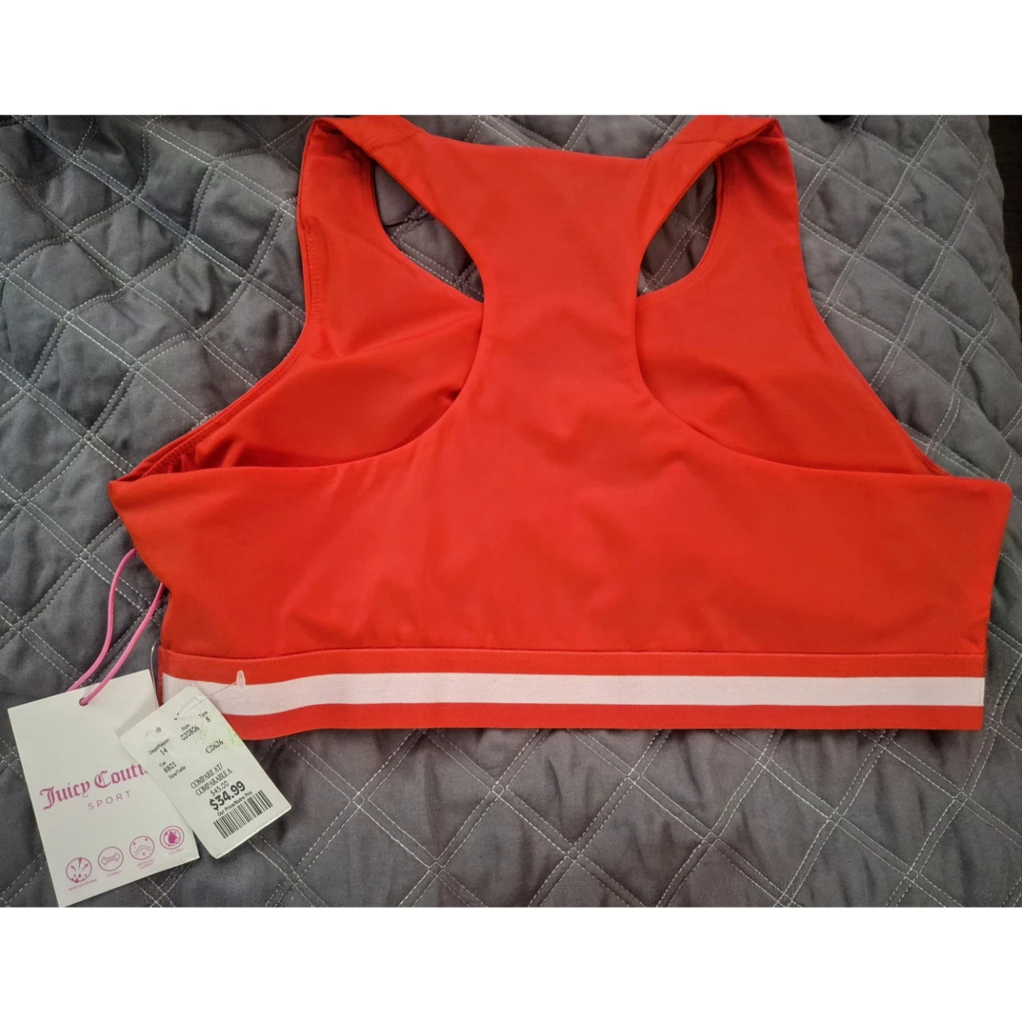 NWT Juicy Couture Sport Racerback Sports Bra - XL - photo 5