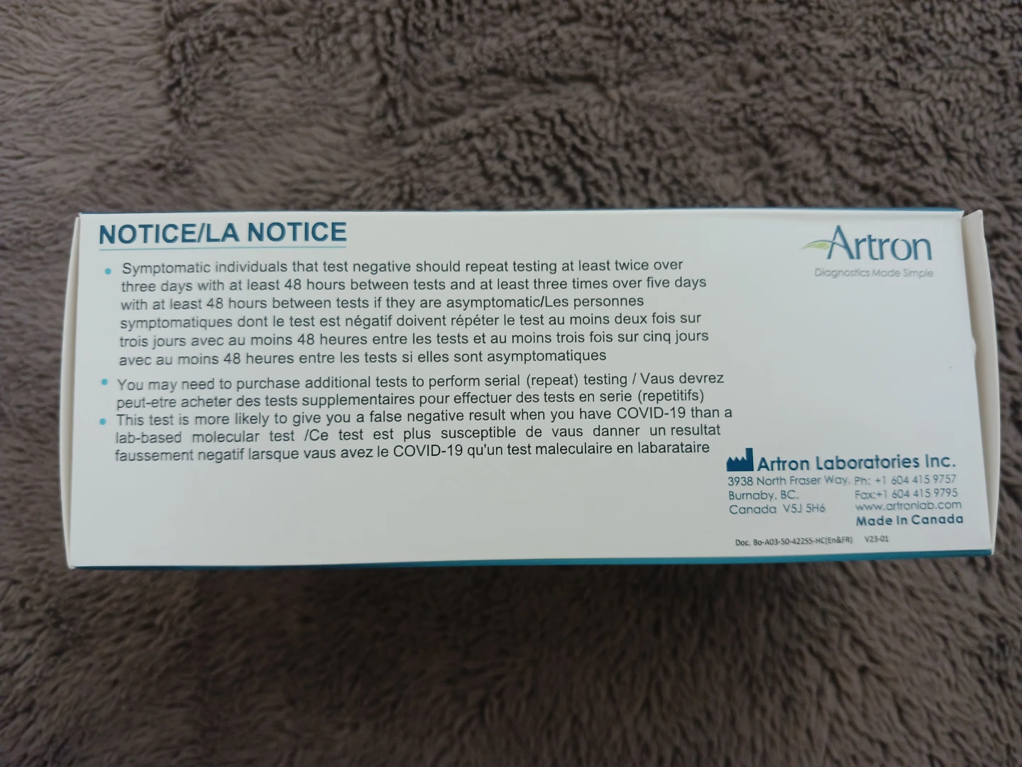 Artron COVID-19 Antigen Home Test Kit - photo 4