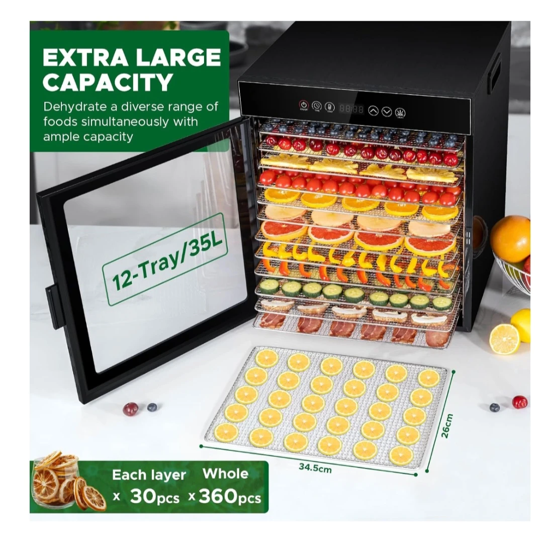 12-Tray Food Dehydrator - 35L Capacity - photo 2