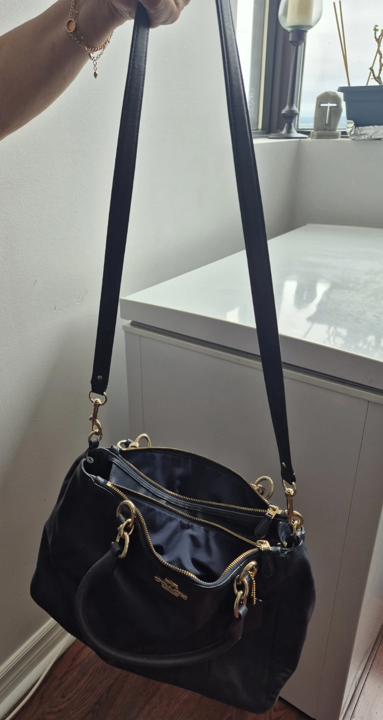 Coach Navy Leather Satchel Handbag - photo 4
