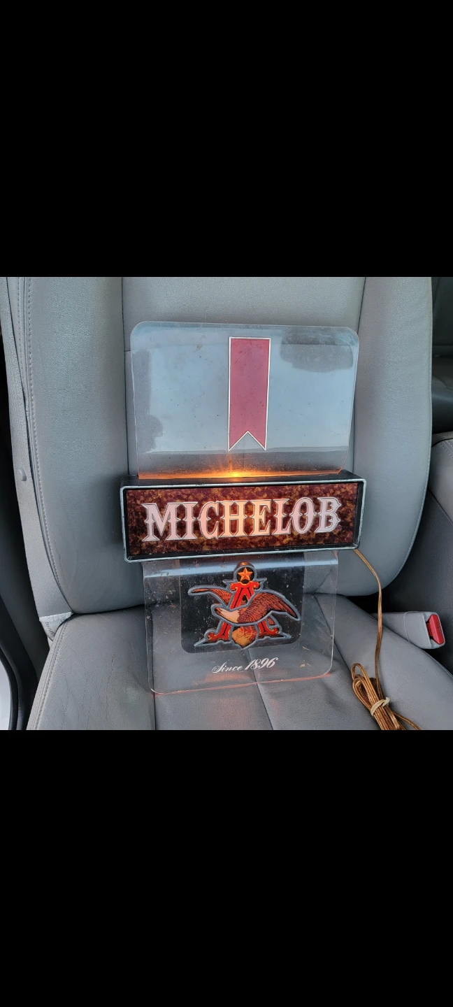 Michelob Beer Sign with Budweiser Eagle