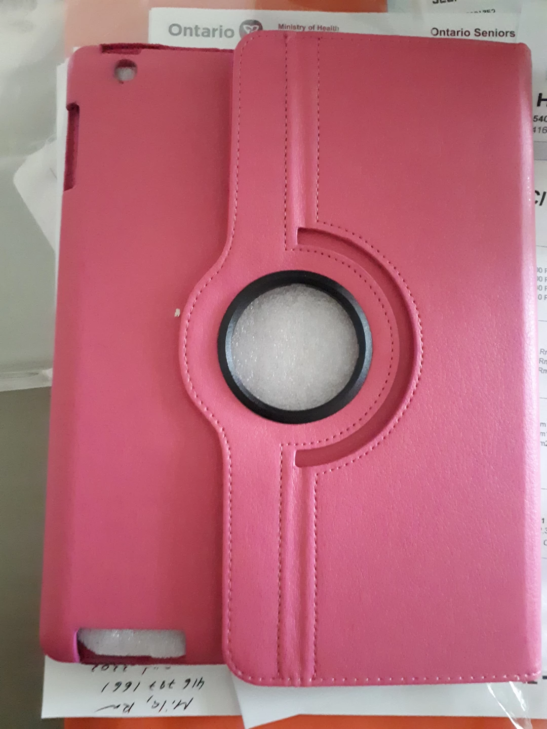 Pink Tablet Case with Rotating Stand/pen - photo 3