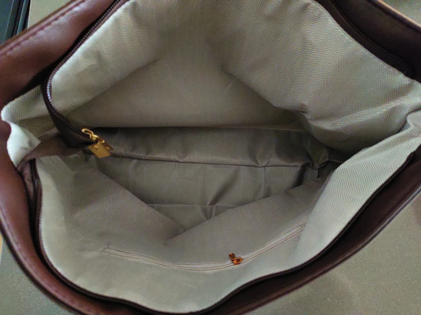 Brown Suede and Faux Leather Shoulder Bag - photo 5