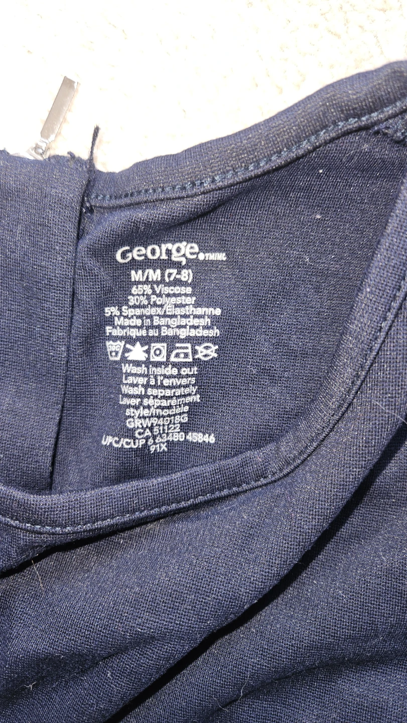 George Girls Black Dress M (7-8) - photo 2