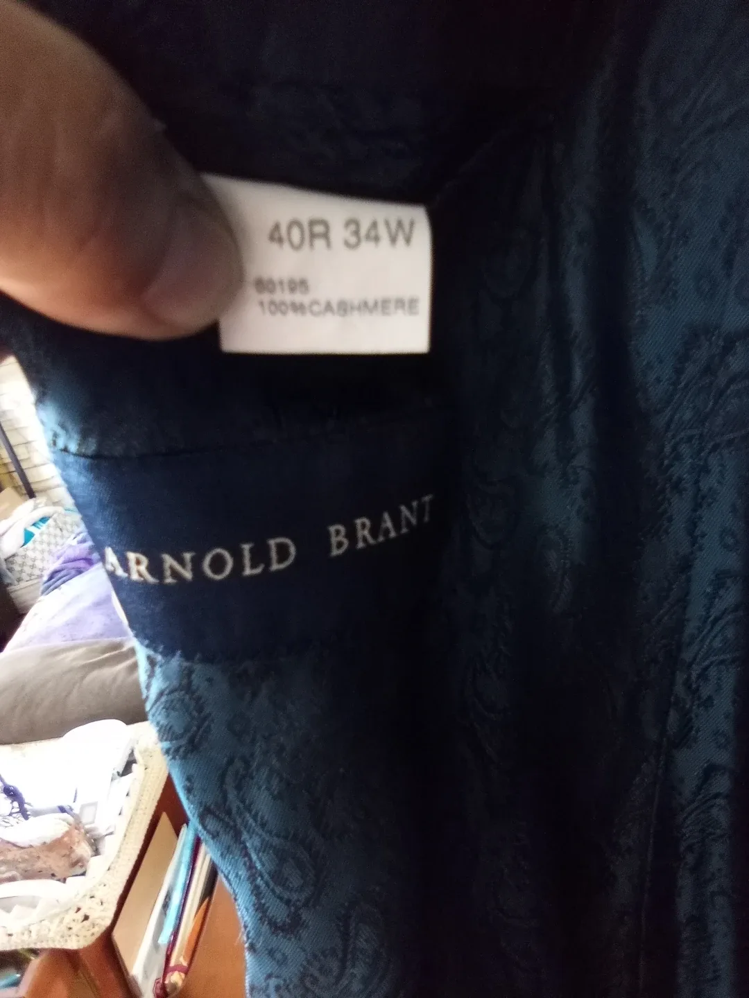 Arnold Brant Pinstripe Suit Jacket - 40R 34W
