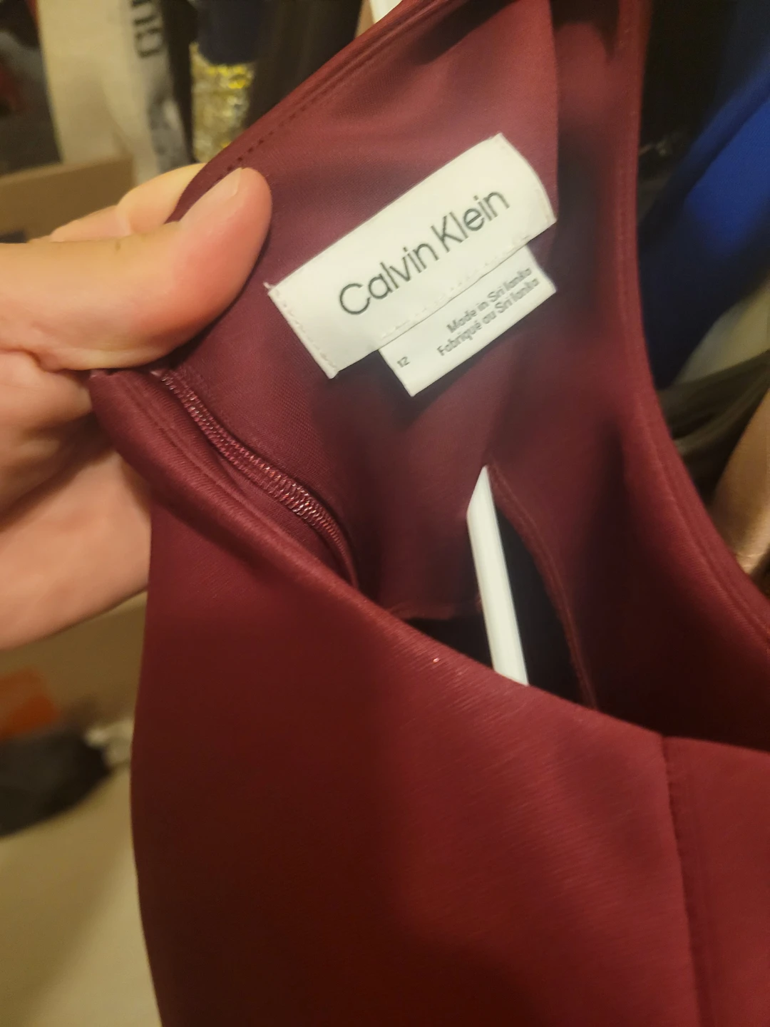Calvin Klein Burgundy Dress - Size 12 - photo 2