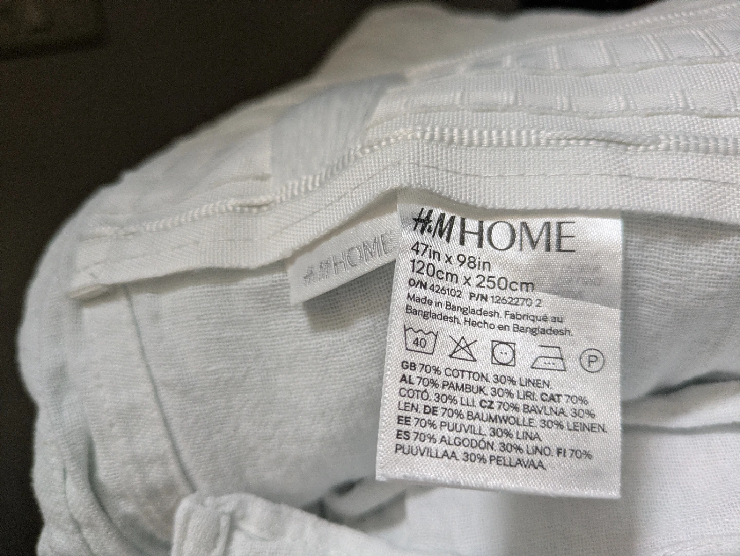 H&M HOME Cotton linen curtains