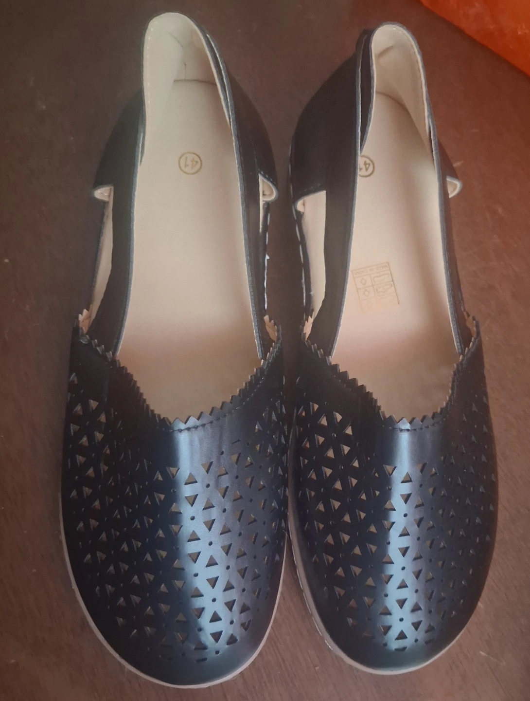 Black Cutout Flats - Size 9.5