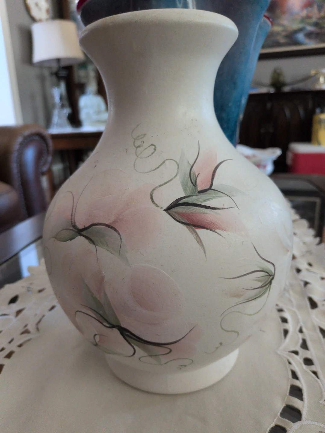 Hand-Painted Floral Vase