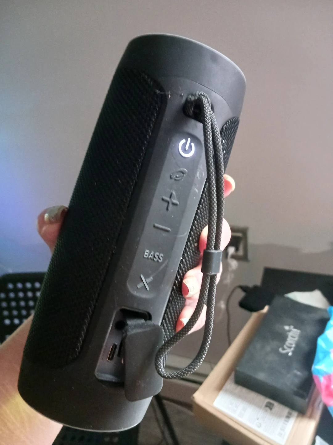 Black Portable Bluetooth Speaker