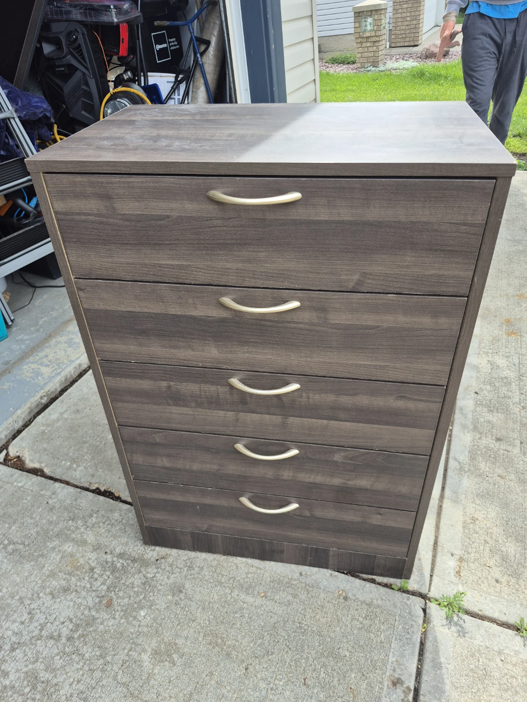 Dark Wood 5-Drawer Dresser - photo 5