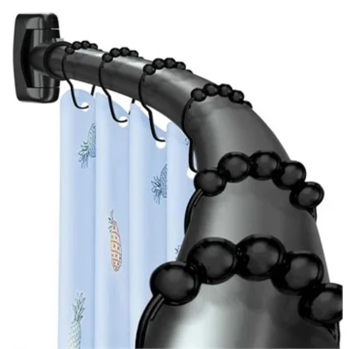Curved Shower Curtain Rod - Black
