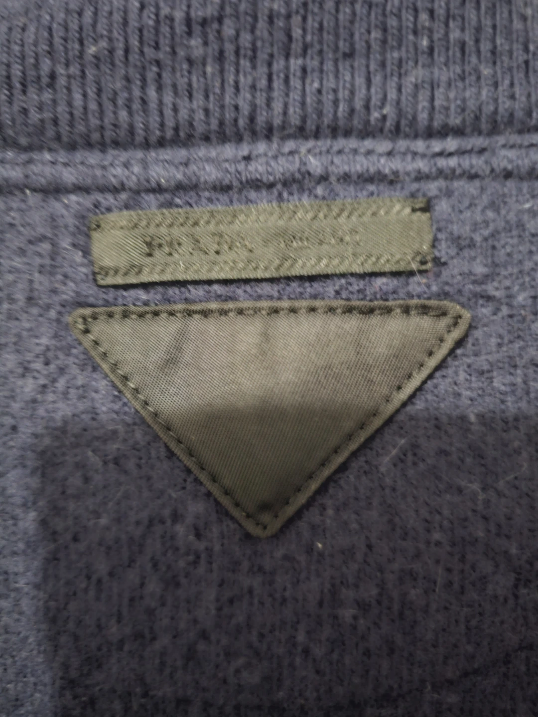 Prada Milano Navy Blue Zip Up Cardigan