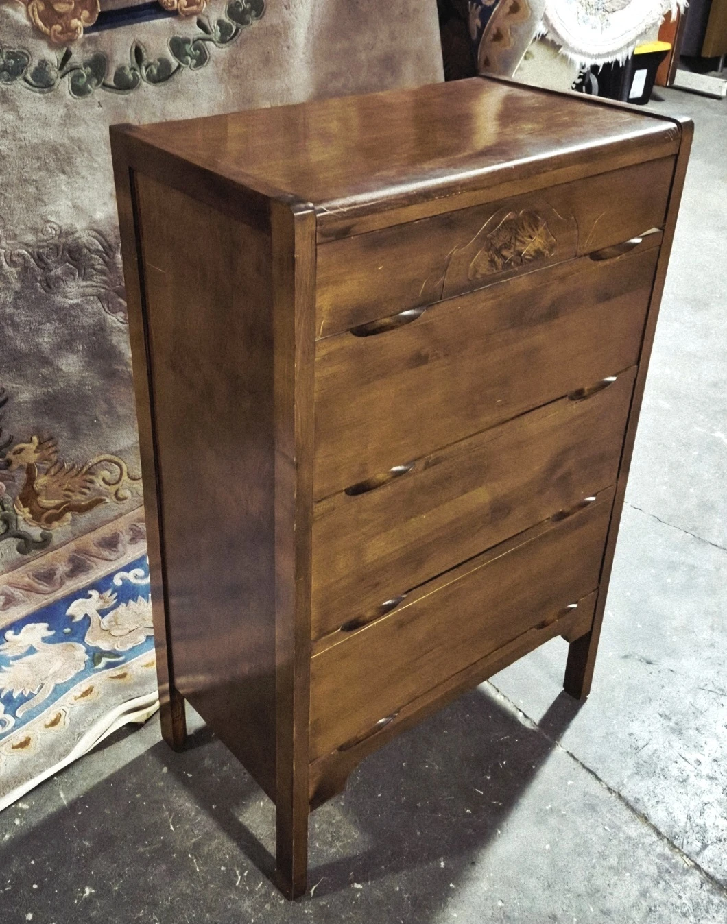 MCM Solid Walnut Four Drawer Dresser - photo 4