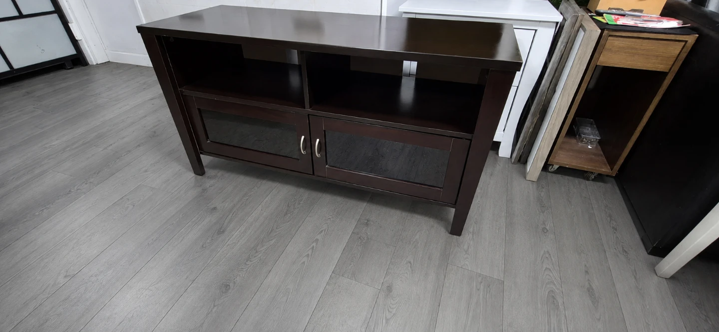 Dark Brown Media Console with Storage
