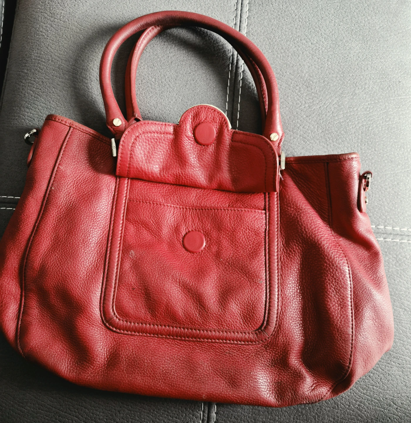 Tory Burch Red Leather Tote Bag - photo 2