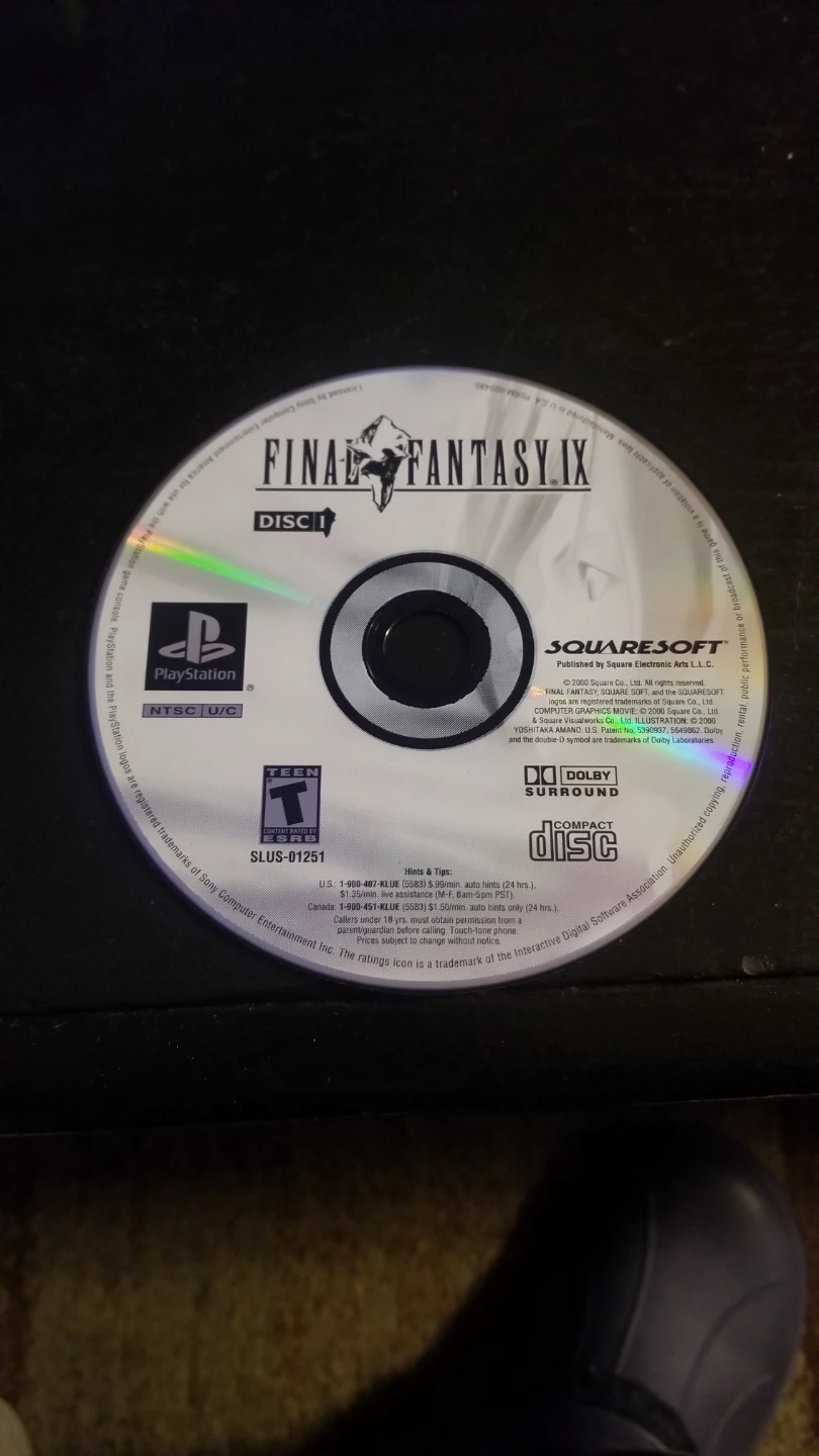 Final Fantasy IX Disc 1 PlayStation 1 Game
