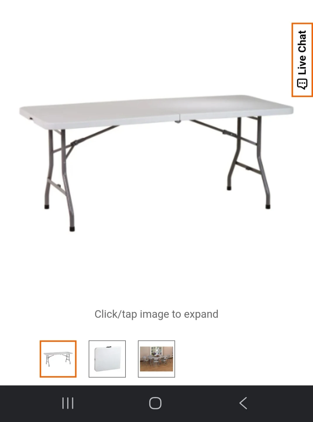 6 feet resin center centerfold multipurpose table - photo 2