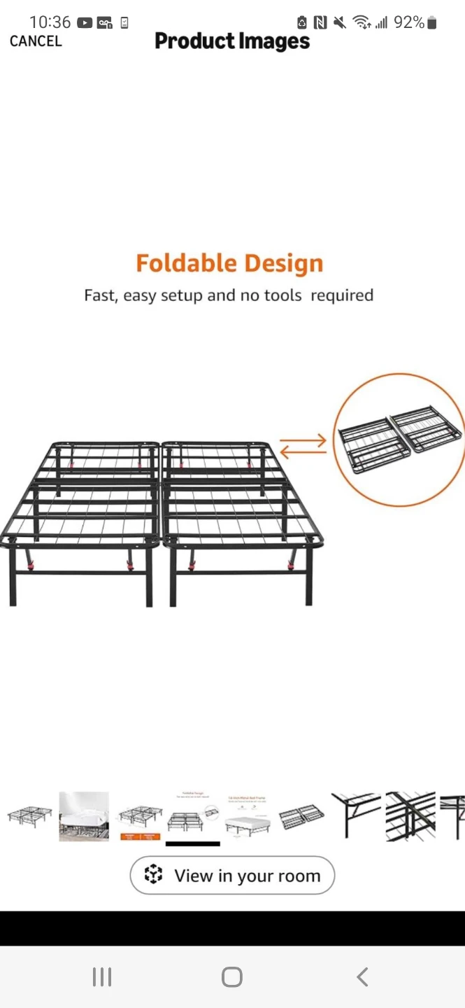 Foldable Metal Bed Frame - photo 3