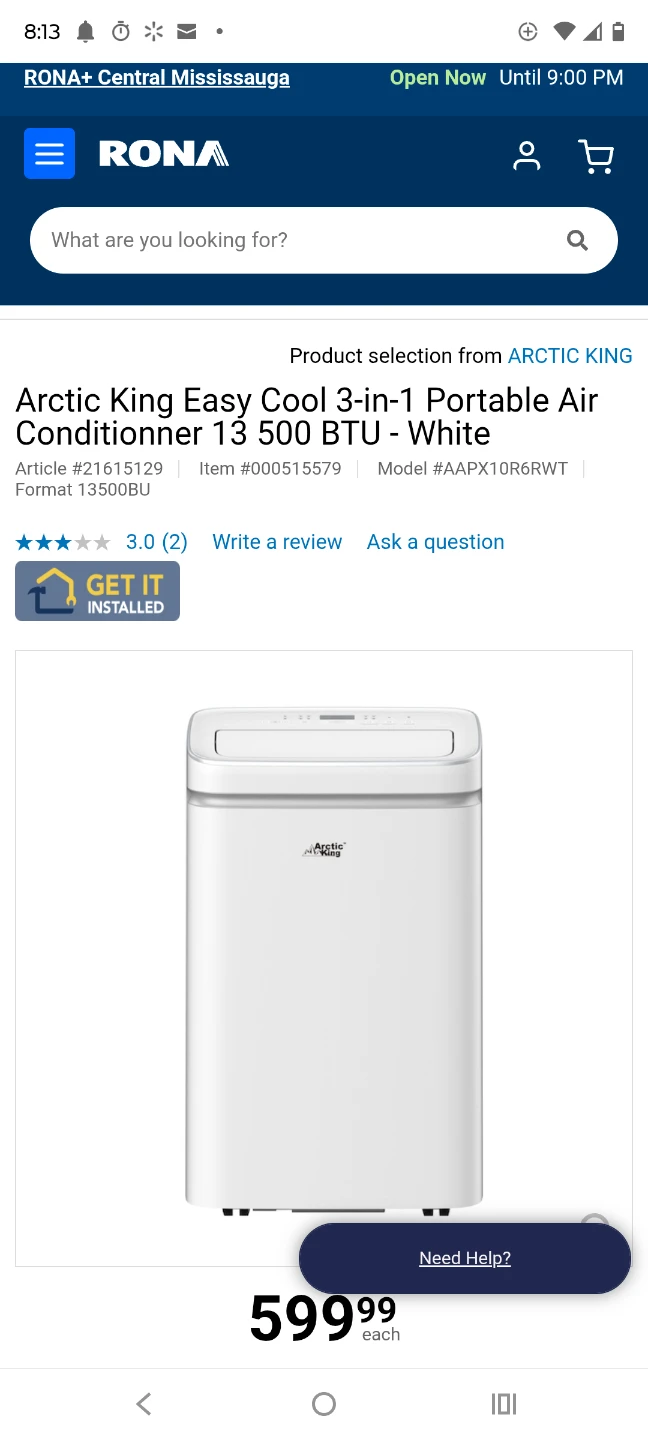 Portable AC , 12000 BTU - photo 3
