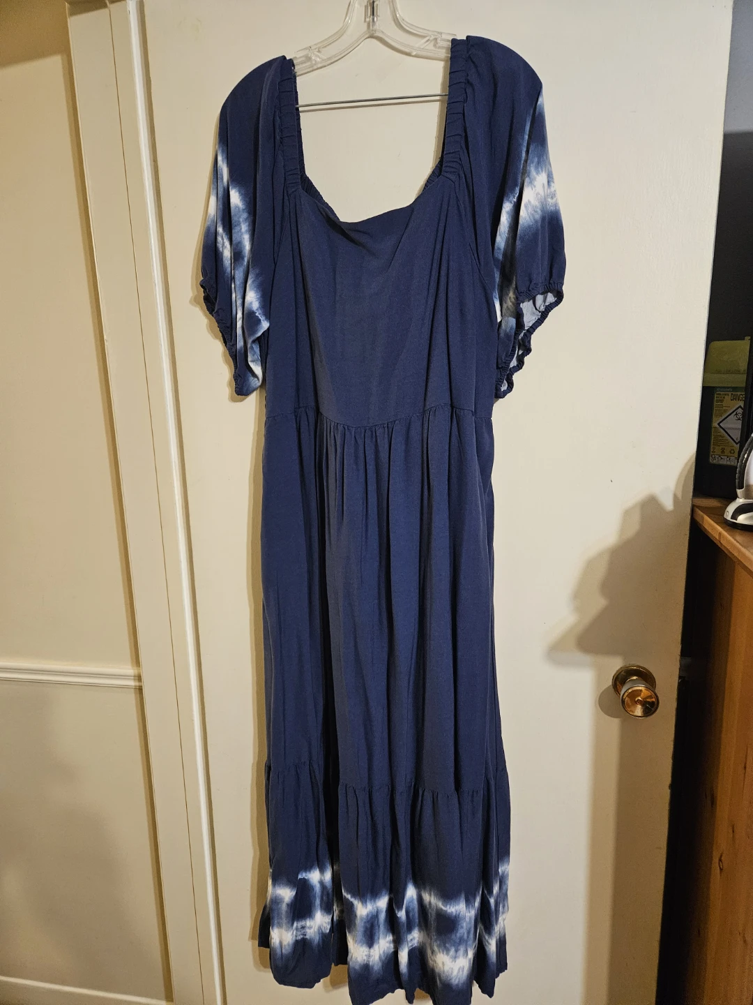 Blue Tie-Dye Maxi Dress