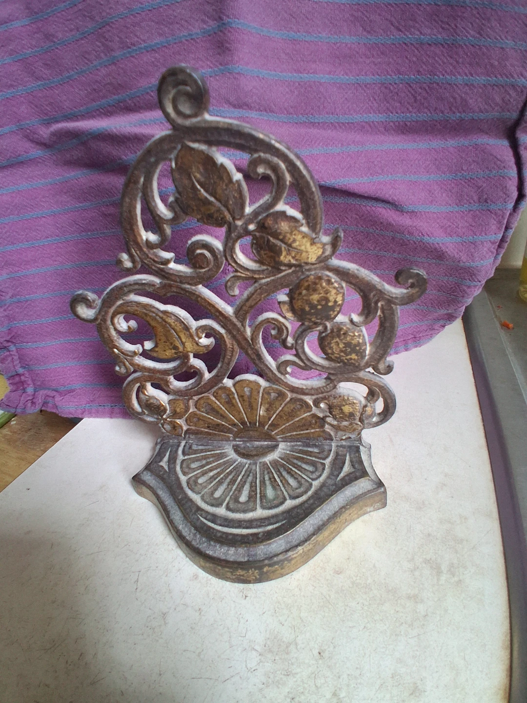 Ornate Cast Iron Book End