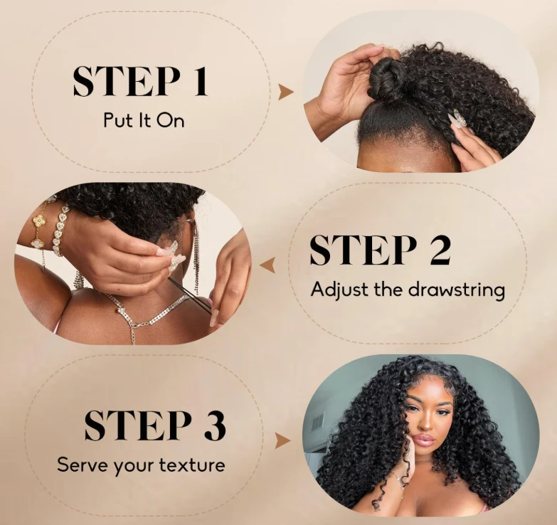 Kinky Curly Half Wig Human Hair New in Box - photo 4