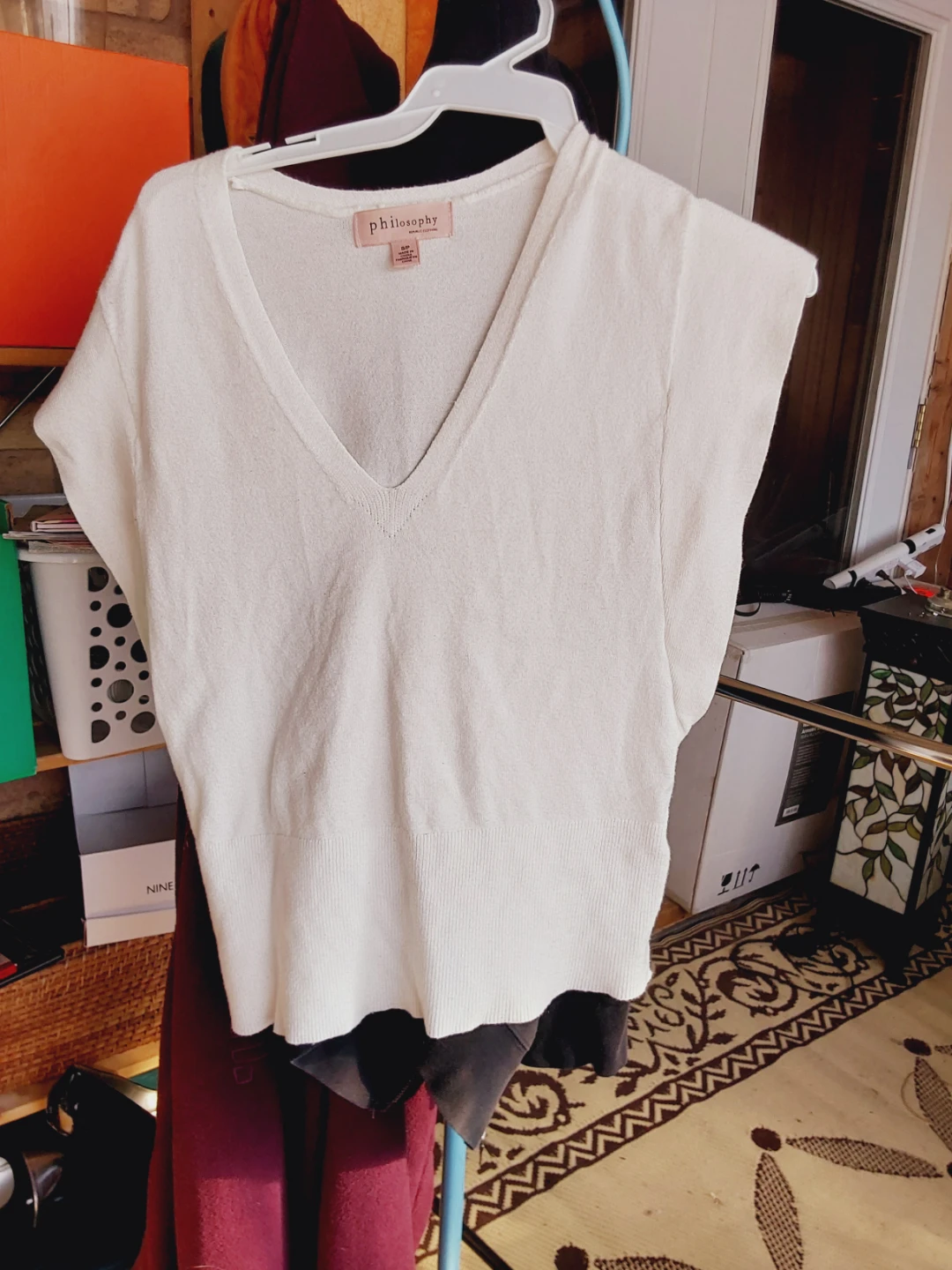 Philosophy Republic Clothing White V-Neck Top