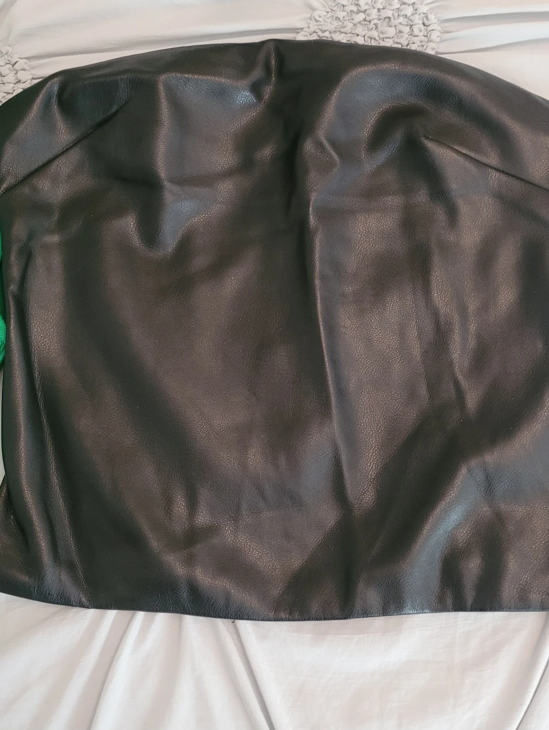 Black Faux Leather Tube Top