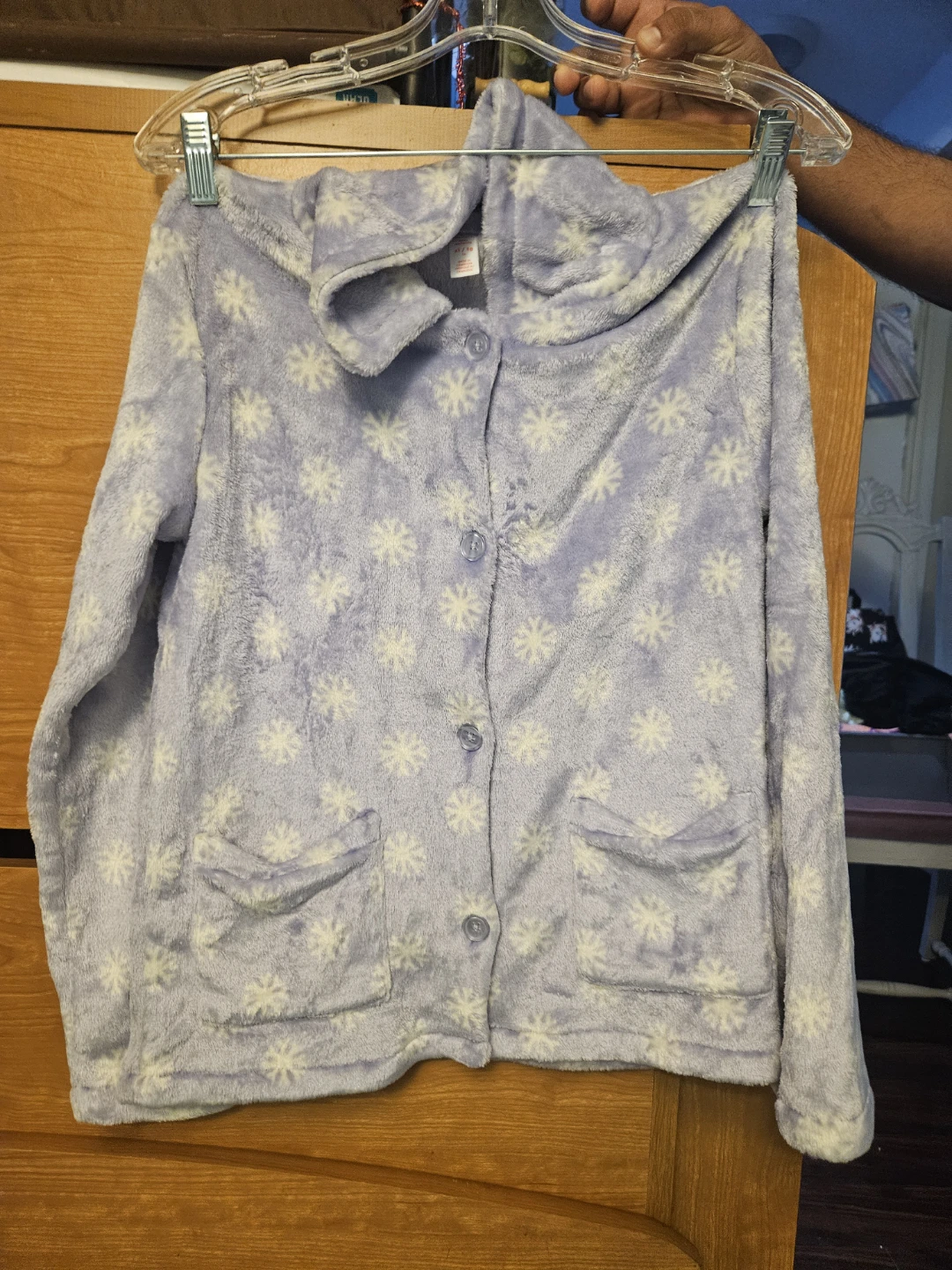 Purple Snowflake Fleece Pajama Set