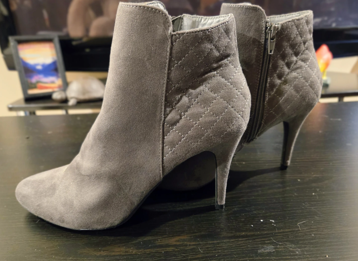 DexFlex Grey Quilted Ankle Boots - photo 2