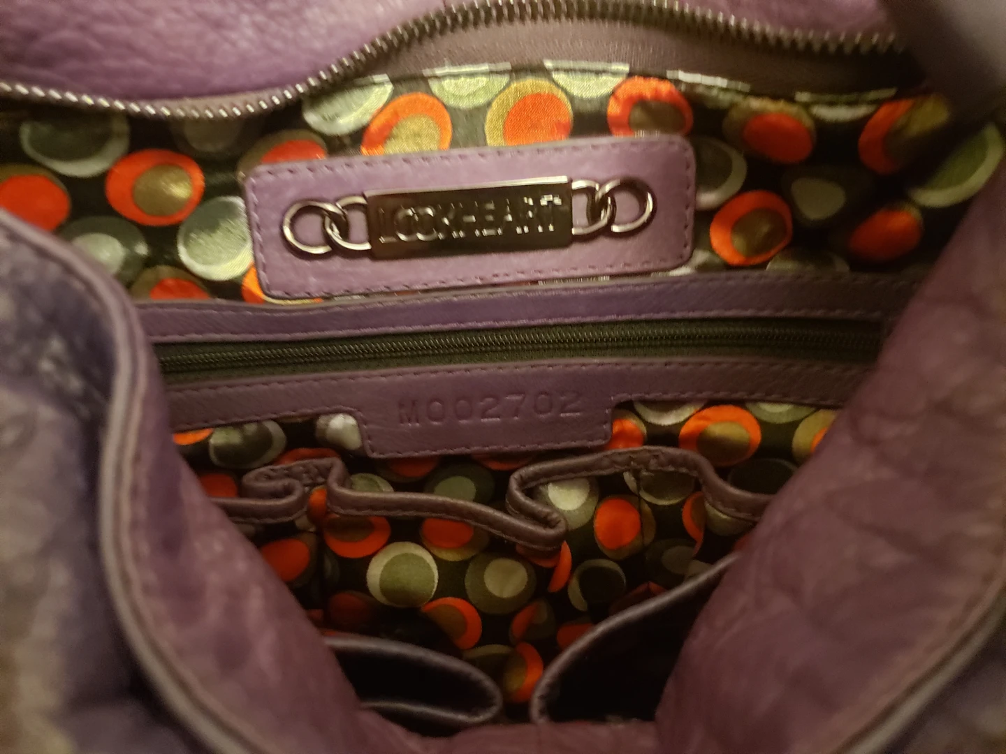 Vintage Lockheart dark purple leather purse - photo 3
