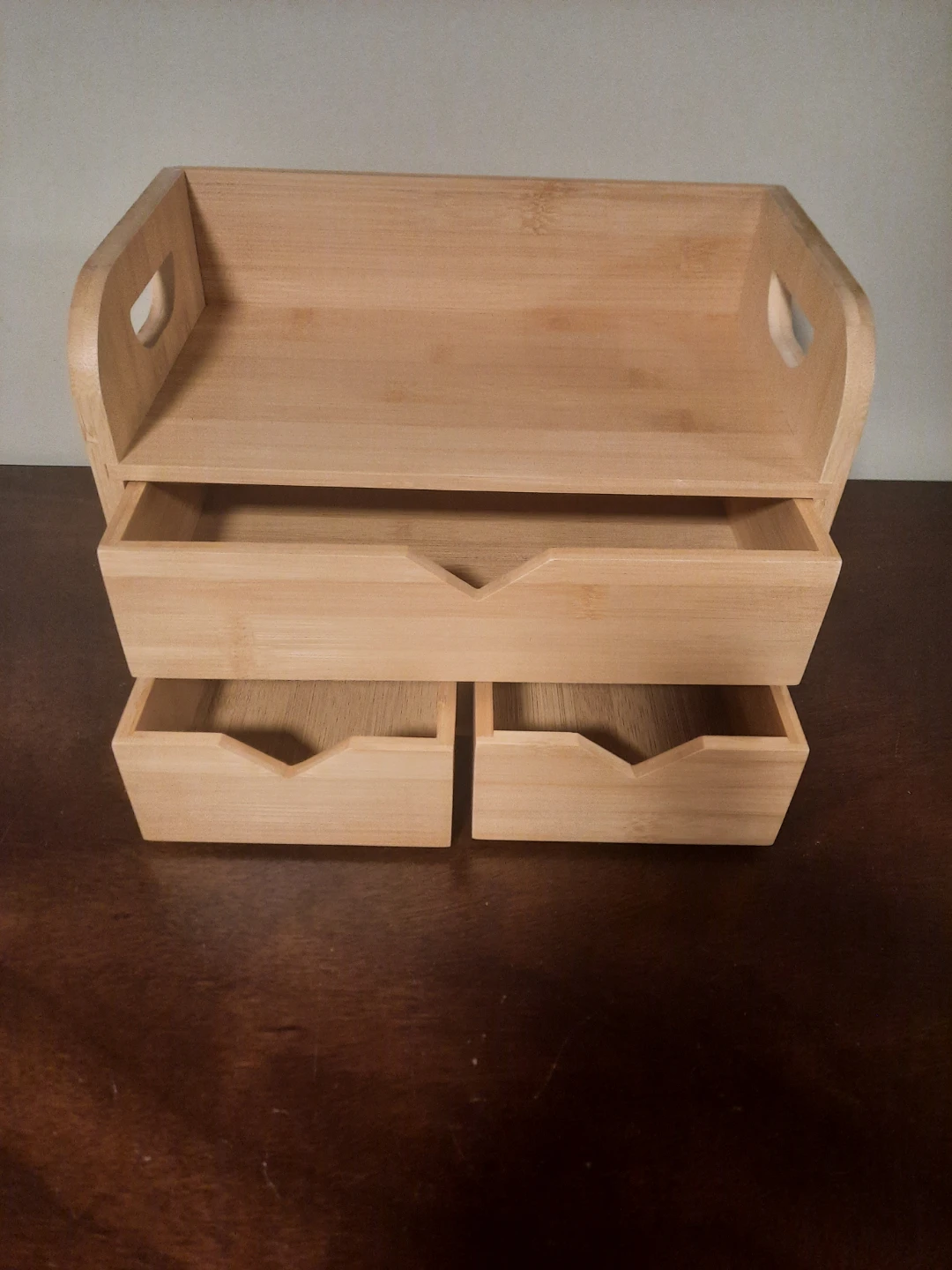 Wooden Drawer Organizer Unit