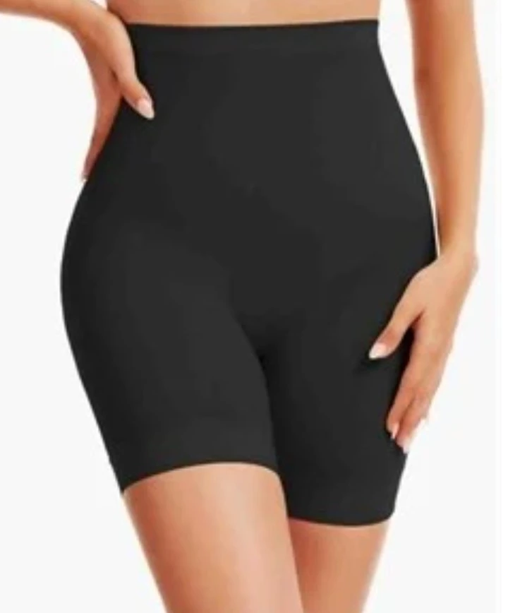 Black High-Waisted Shapewear Shorts