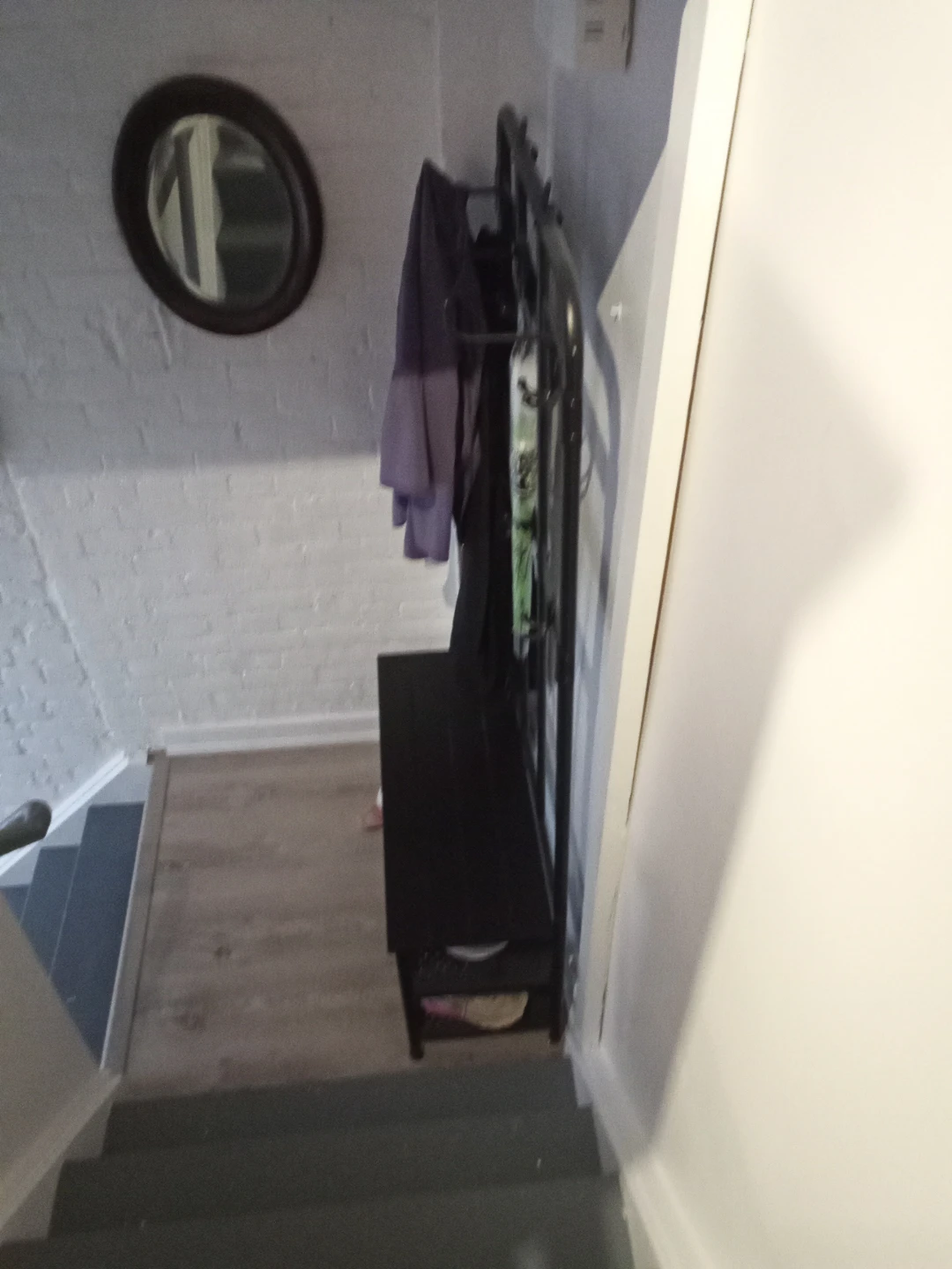 Ikea metal entryway bench with shoe organizer and jacket hooks - photo 3