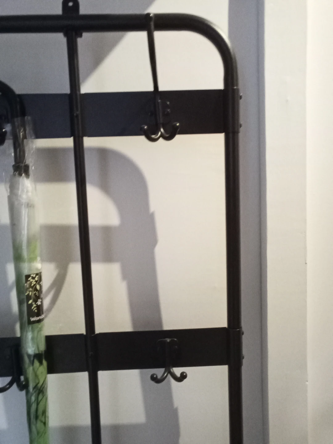 Ikea metal entryway bench with shoe organizer and jacket hooks - photo 4