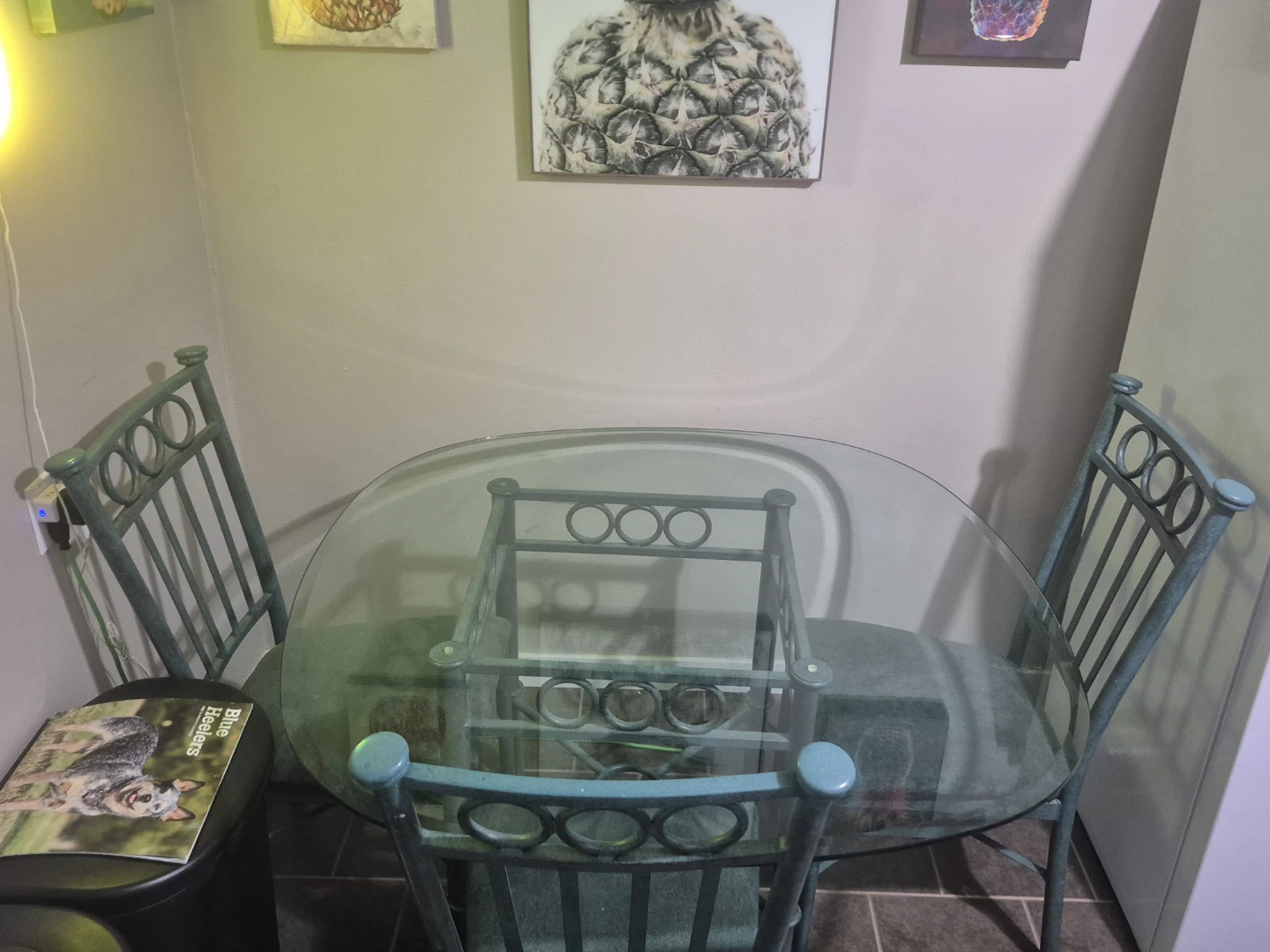 Glass Top Dining Table with Chairs - photo 3
